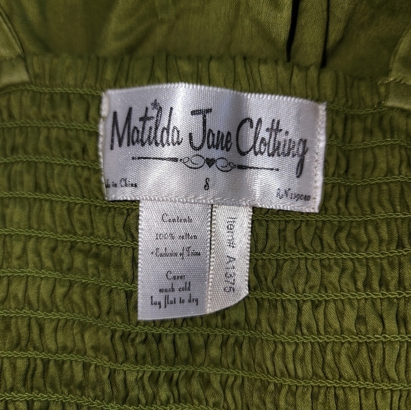 Women's Matilda Jane Good Hart Summer Breeze Dress Sundress Small Green Blue - Picture 8 of 8